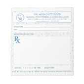 Blue pattern Doctor Prescription Notitieblok (Voorkant)