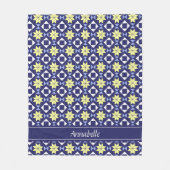 Blue Pattern Fleece Deken (Voorkant)