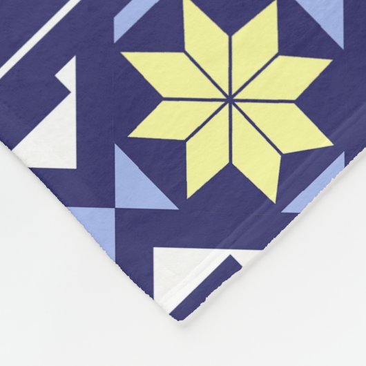 Blue Pattern Fleece Deken (Hoek)