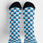 Blue pattern of Gray and Blue Sokken (Top)