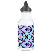 Blue Pattern Retro Art Waterfles (Links)