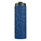 Blue Pattern Thermal Bottle Thermosbeker (Voorkant)