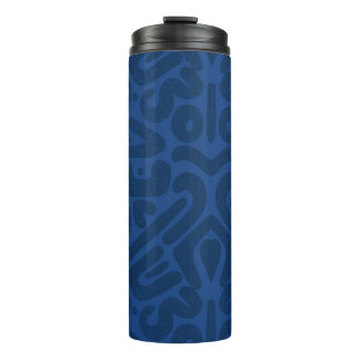 Blue Pattern Thermal Bottle Thermosbeker