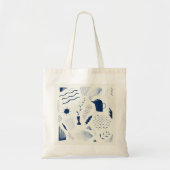 Blue pattern tote bag (Voorkant)