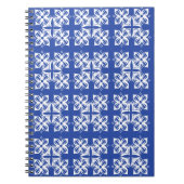 Blue patterned Classic notitieboek (Voorkant)