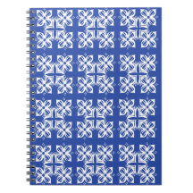 Blue patterned Classic notitieboek
