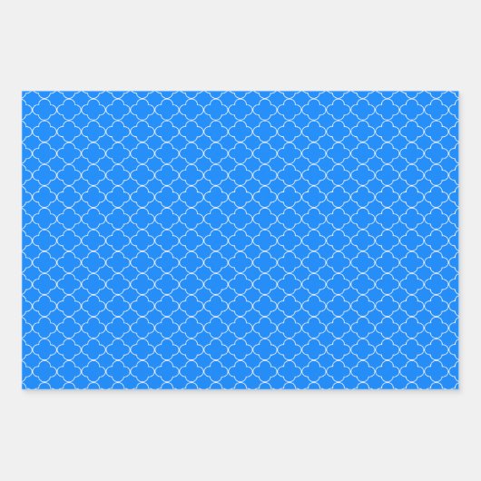 Blue Patterned Inpakpapier Vel (Voorkant 2)