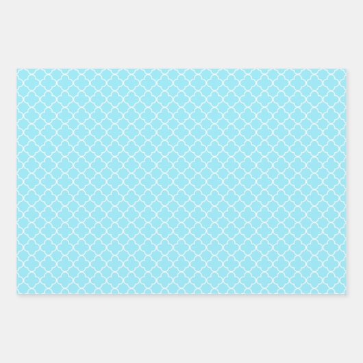 Blue Patterned Inpakpapier Vel (Voorkant 3)