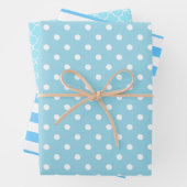 Blue Patterned Inpakpapier Vel (In situ)