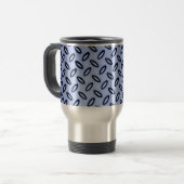 Blue Patterned Travel Mug Reisbeker (Voorkant links)