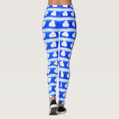Blue Patterned Yoga Pants Leggings (Achterkant)