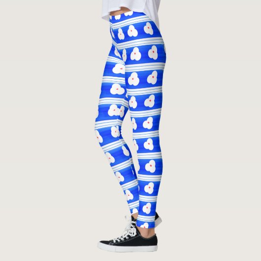 Blue Patterned Yoga Pants Leggings (Links)