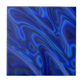 Blue Paua Abalone Shell Fractal Abstract Patroon Tegeltje (Voorkant)