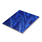 Blue Paua Abalone Shell Fractal Abstract Patroon Tegeltje (Zijkant)