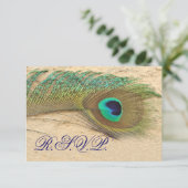 Blue Pauw RSVP kaarten standaard 3,5 x 5 (Staand voorkant)