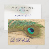 Blue Pauw RSVP kaarten standaard 3,5 x 5 (Voorkant / Achterkant)