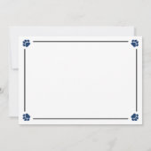 Blue Paw Print Lijst Huisdier Certificaat van Adop (Achterkant)