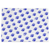 Blue Paw Print Patroon Groot Cadeauzakje (Achterkant)