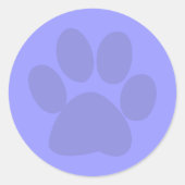 Blue Paw Print Sticker (Voorkant)