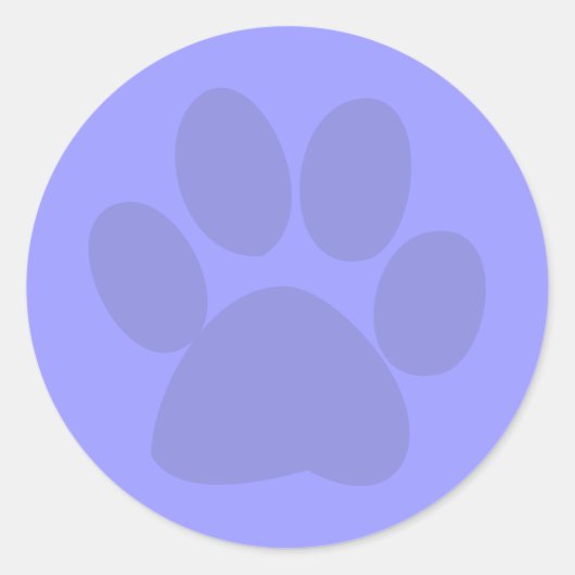 Blue Paw Print Sticker (Voorkant)