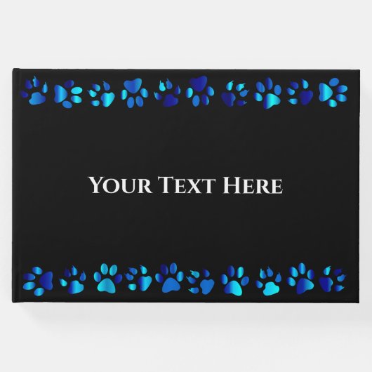 Blue Paw Prints - Gastenboek (Voorkant)