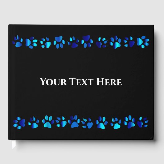 Blue Paw Prints - Gastenboek (Voorkant)