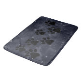 Blue Paw Stars Moon Waterverf Badmat (Gekanteld)