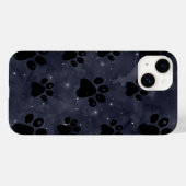 Blue Paw Stars Moon Waterverf Case-Mate iPhone Case (Achterkant (horizontaal))