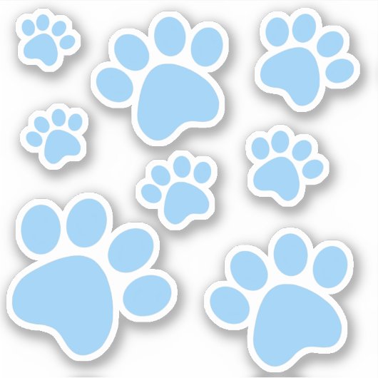 Blue Pawprint Sticker (Voorkant)