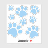 Blue Pawprint Sticker (Vel)