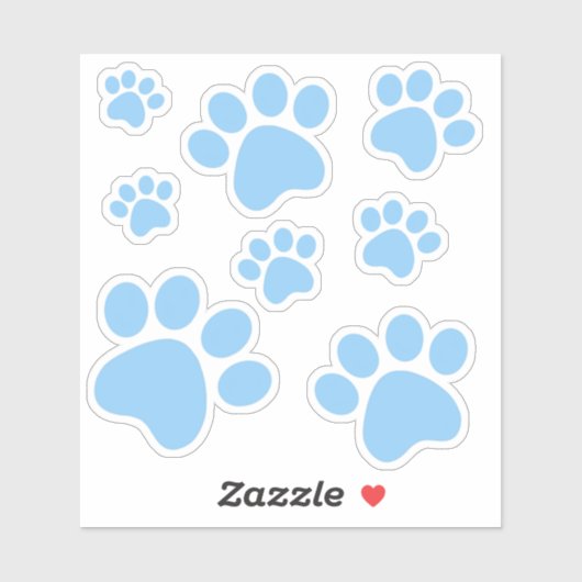 Blue Pawprint Sticker (Vel)