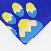 Blue Paws gepersonaliseerde hond Fleece Deken (Hoek)
