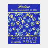 Blue Paws Milestone Deken voor huisdieren (Voorkant)