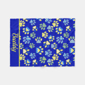 Blue Paws Pet Fleece Deken (Voorkant (Horizontaal))