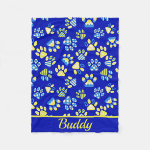 Blue Paws Pet Fleece Deken
