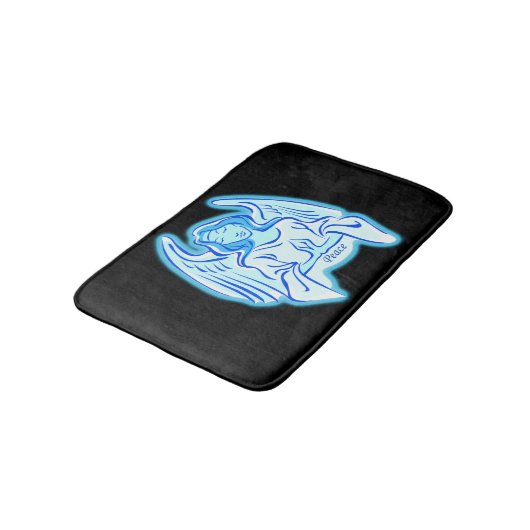 Blue Peace Angel Bath Mat (Gekanteld)