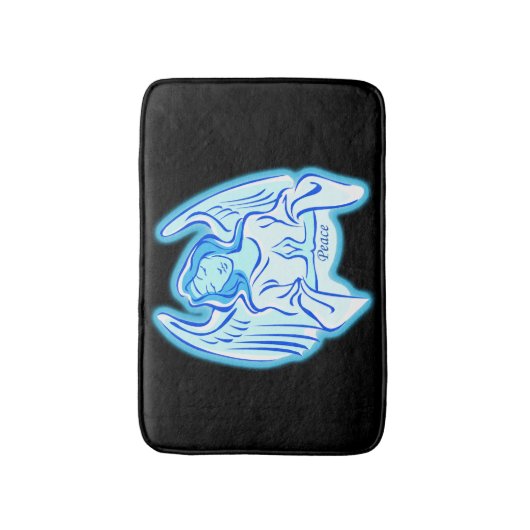 Blue Peace Angel Bath Mat (Voorkant Verticaal)