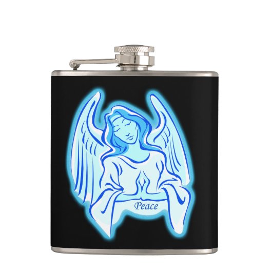 Blue Peace Angel-fles Heupfles (Voorkant)