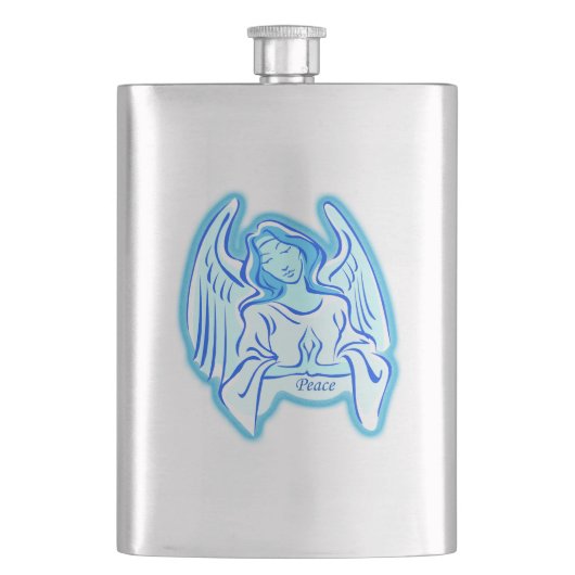 Blue Peace Angel-fles Heupfles (Voorkant)