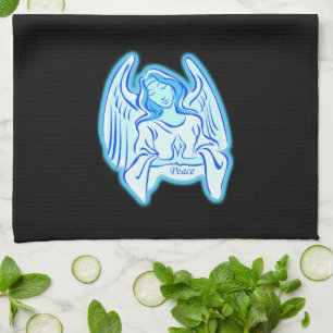 Blue Peace Angel Kitchen Towel Theedoek
