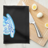 Blue Peace Angel Kitchen Towel Theedoek (Quarter Fold)