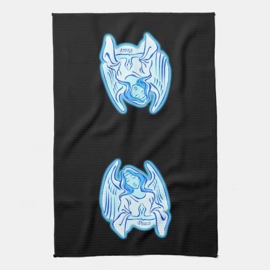 Blue Peace Angel Kitchen Towel Theedoek (Verticaal)