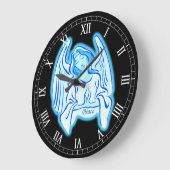 Blue Peace Angel Round Roman Nummerklok Grote Klok (Hoek)