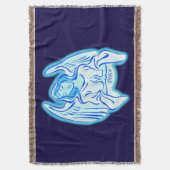 Blue Peace Angel Throw Blanket Deken (Voorkant Verticaal)