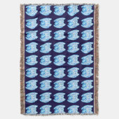 Blue Peace Angel Throw Blanket Deken (Voorkant Verticaal)