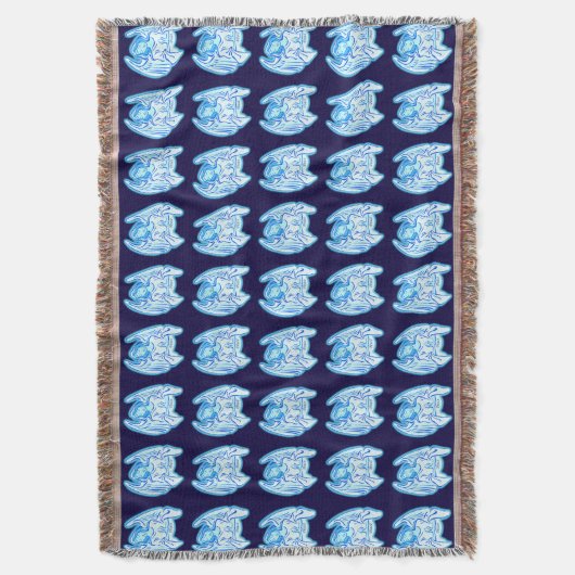 Blue Peace Angel Throw Blanket Deken (Voorkant Verticaal)