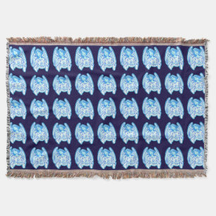 Blue Peace Angel Throw Blanket Deken