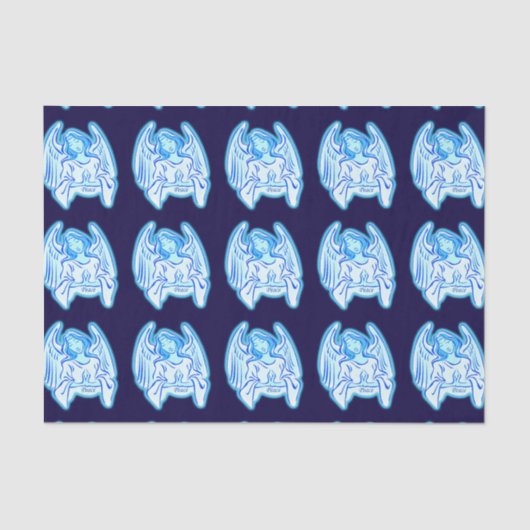 Blue Peace Angel Tissue Paper Tissuepapier (Voorkant)