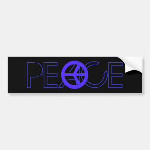 Blue Peace Bumpersticker