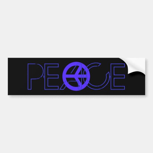 Blue Peace Bumpersticker (Voorkant)